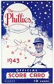 1943 Phillies Scorecard